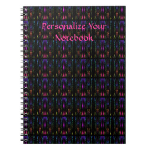 Carnet de notes à spirale personnalisé de mosaï