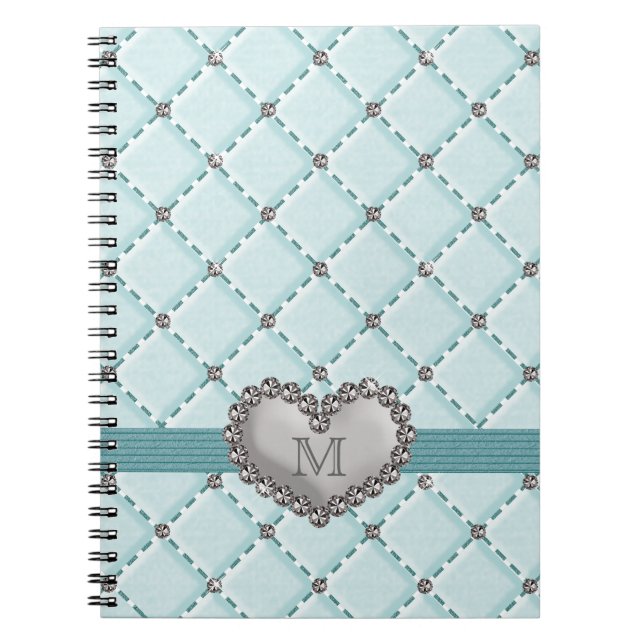 Carnet de notes à spirale piqué par Faux de coeur (Devant)