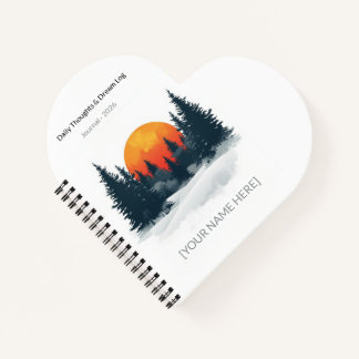 Carnet de notes aquarelle personnalisé sur la forê