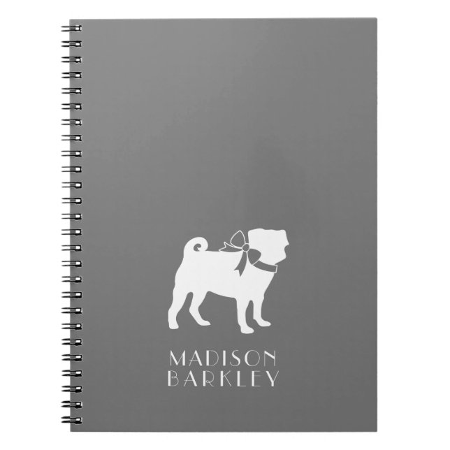 Carnet de notes Chien chiot Pug (Devant)