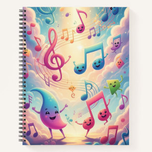 Carnet de notes de musique magique