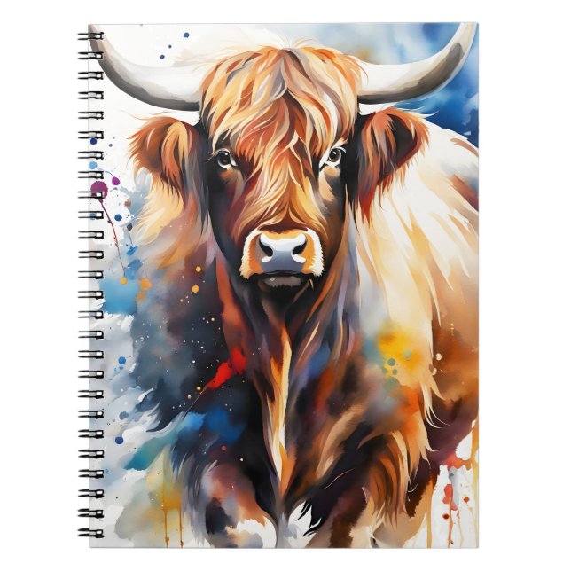 Carnet de notes de vache écossaise (Devant)