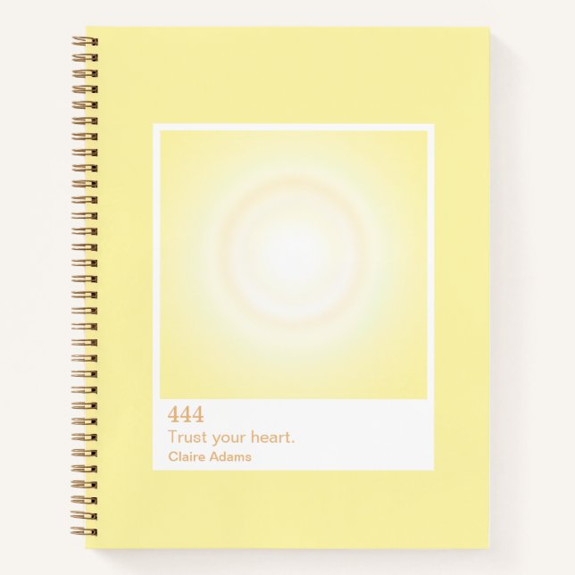 Carnet de notes du numéro d'ange de l'aura jaune (Devant)