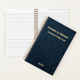 Carnet de notes élégant à monogramme pour entrepri