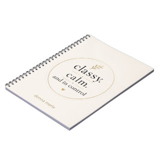 Carnet de notes féminin Classy Calm et In Control