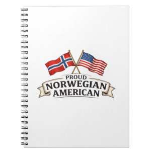 Carnet de notes fière Américaine Norvégienne