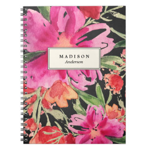 Carnet de notes floral vif