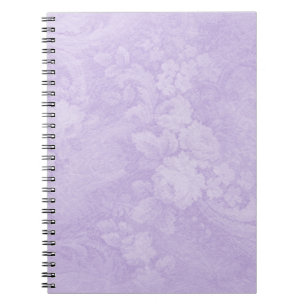 Carnet de notes florales pourpres décoratives