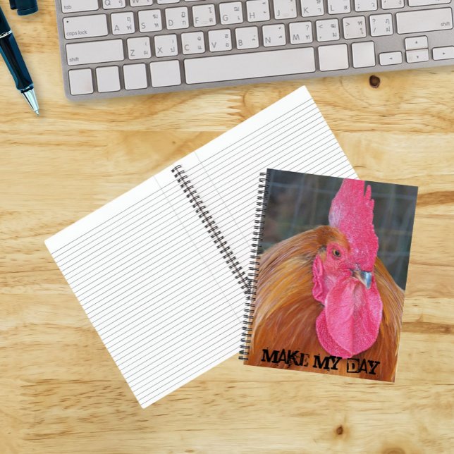 Carnet de notes Make My Day Angry Red Rooster Meme (In Situ)