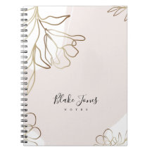 Carnet de notes personnalisé en rose pâle