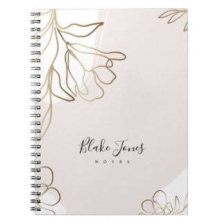 Carnet de notes personnalisé en rose pâle