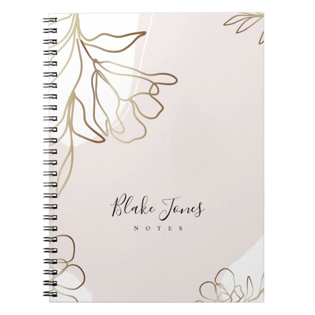 Carnet de notes personnalisé en rose pâle (Devant)