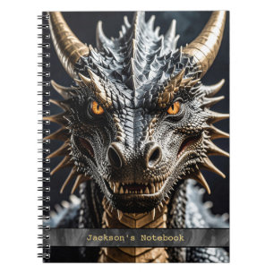 Carnet de notes photo en spirale du dragon