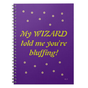 carnet de notes photo spirale citation de magicien
