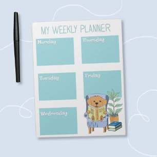 Carnet de notes planificateur hebdomadaire pour en