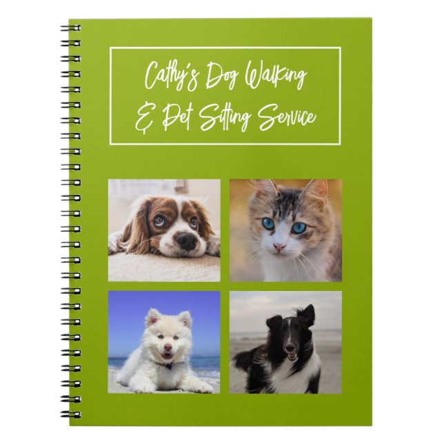 Carnet de notes pour la garde d'animaux et promene (Devant)