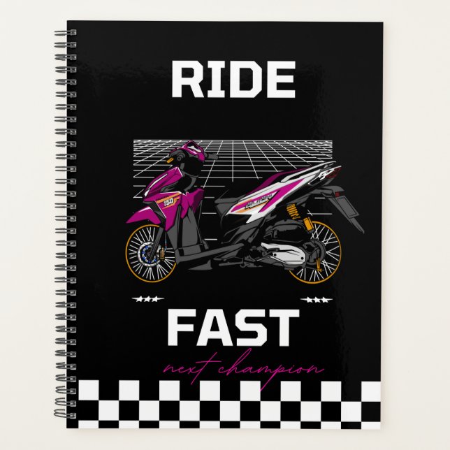 Carnet de notes Ride Fast – Journal à l'esthétique (Devant)