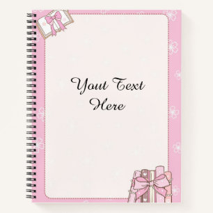 Carnet de notes rose girly élégant