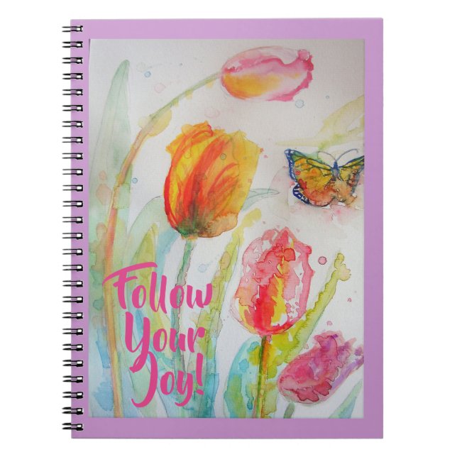 Carnet de notes Tulipes Fleur de Tulipe Rose (Devant)