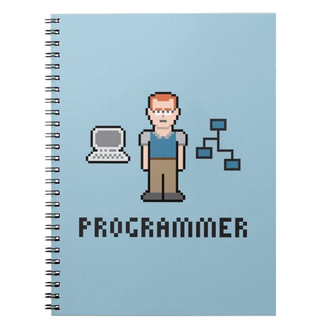 Carnet de papier de programmeur de pixel (Devant)