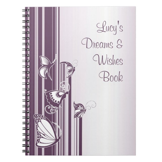 Carnet de papillons violets (Devant)