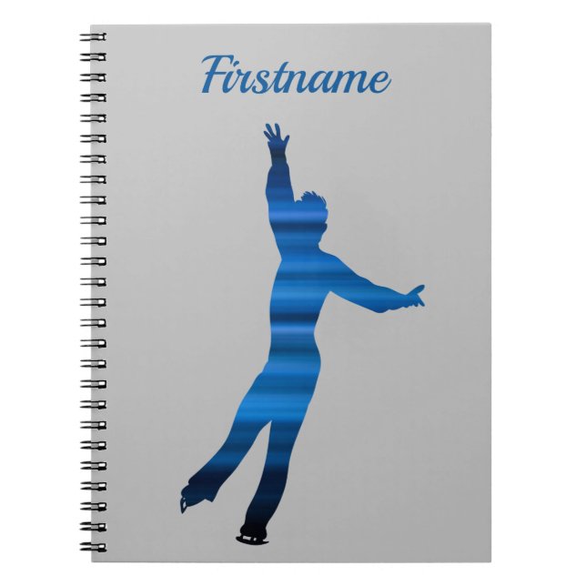 Carnet de patinage artistique masculin - Bleu (Devant)