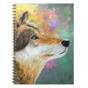 Carnet de peinture de loup - Art de la faune étonn
