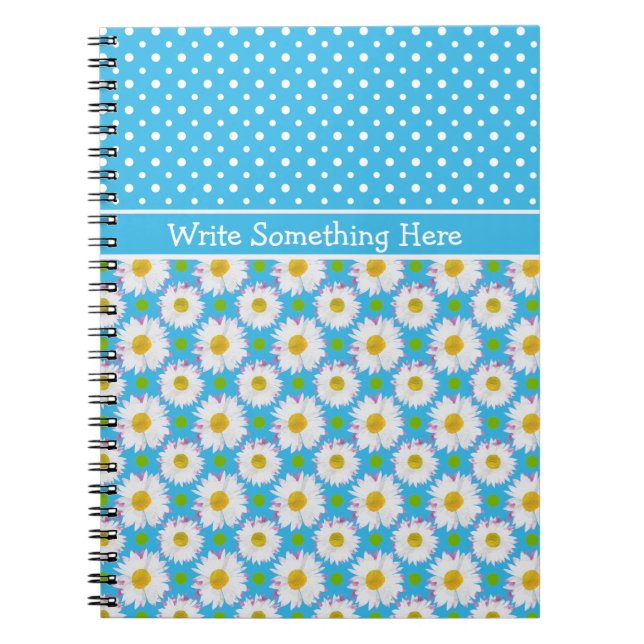 Carnet de personnalisation : Polkas, marguerites s (Devant)