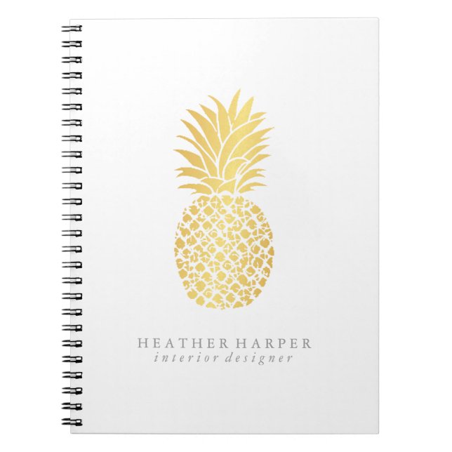 Carnet de photo - ananas d'or (Devant)