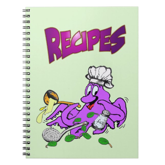 Carnet de photo de recette de cuisinier de poulpe (Devant)