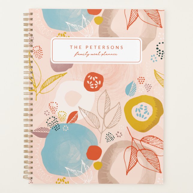 Carnet de planificateur de repas esthétique chic (Devant)