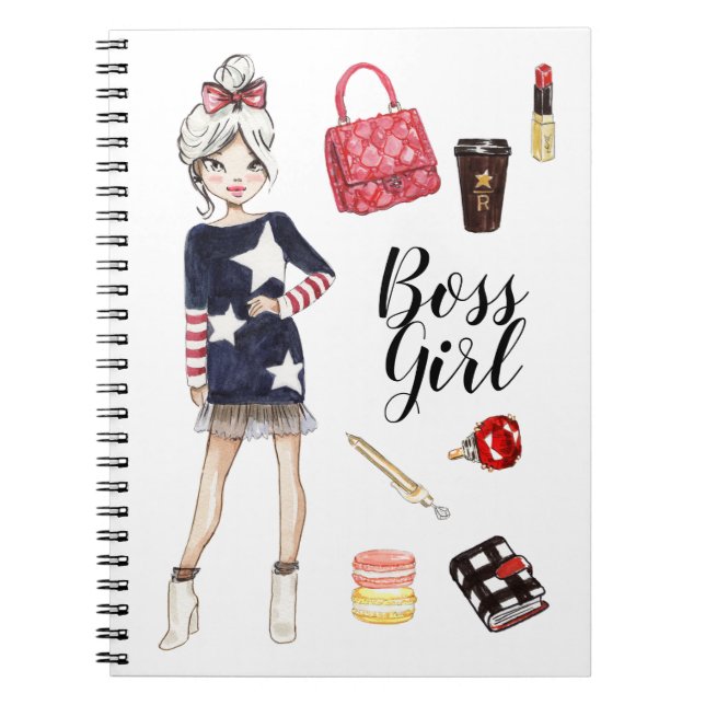 Carnet de planificateur fille Boss (Devant)