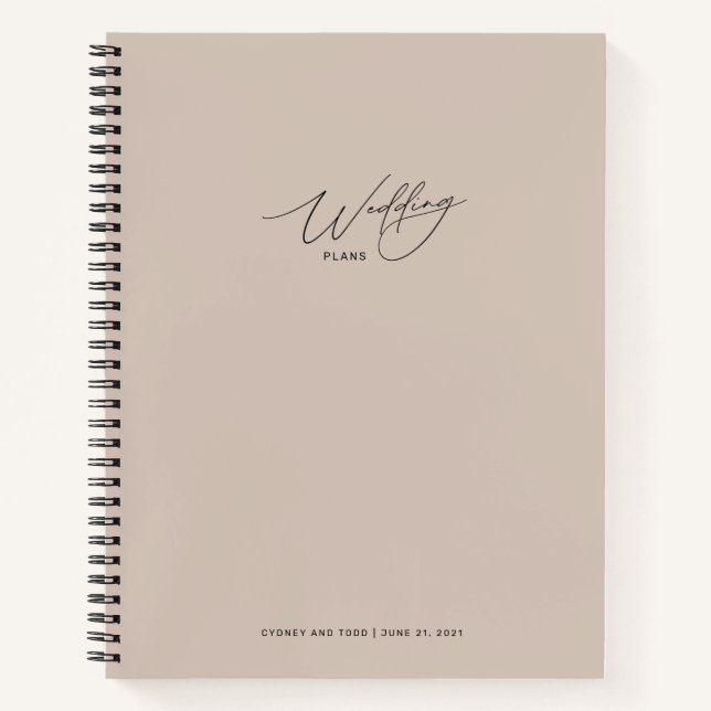 Carnet de plans de Mariage rose Coco (Devant)
