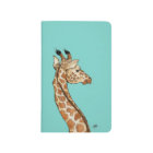 Girafe avec l'arrière - plan turquoise