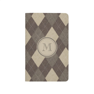 Carnet De Poche Jacquard Brown de Chocca de moka avec le