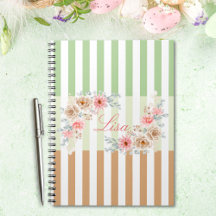 Carnet de prairie printanière personnalisé
