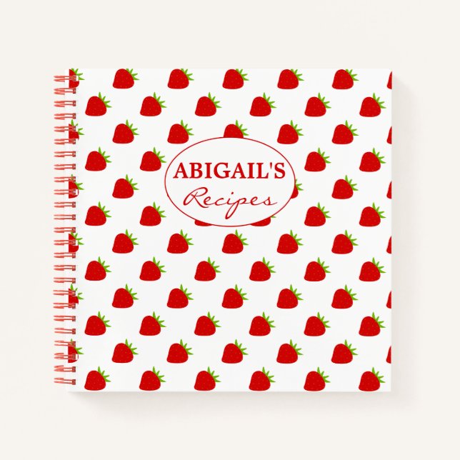 Carnet de recette de Motif de fraise mûre (Devant)