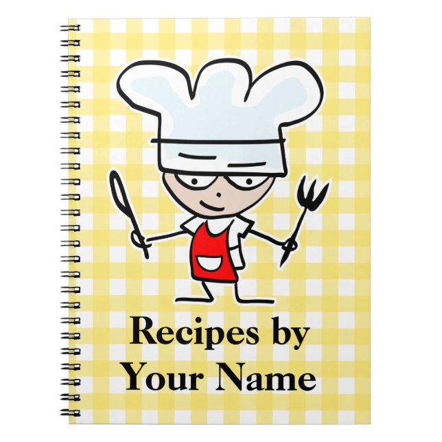 Carnet de recette de nom personnalisé | chef de ba (Devant)