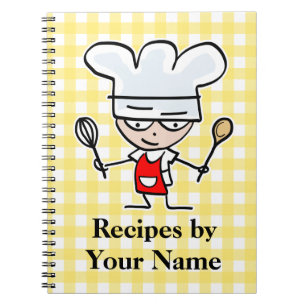 Carnet de recette de nom personnalisé   chef desig