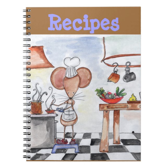Carnet de recette de souris de cuisine (Devant)