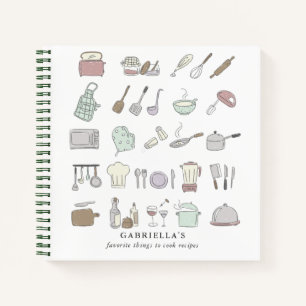Carnet de recette Icônes de Cuisine de plaisir per