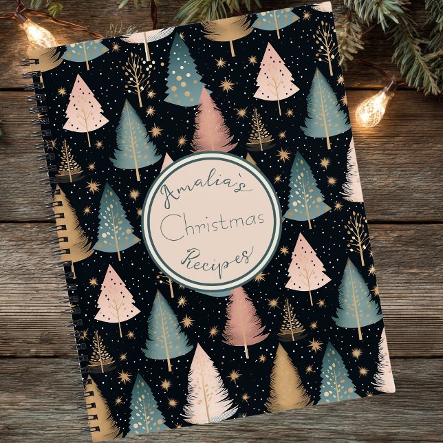 Carnet de recette Motif festive de Noël (Créateur téléchargé)