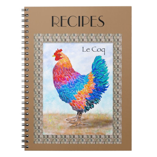 Carnet de recettes de coq français (Devant)