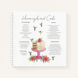 Carnet de recettes de gâteau aux colibris