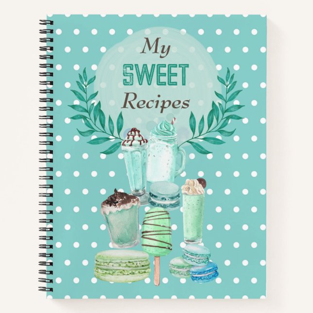 Carnet de recettes de Motif à la menthe douce (Devant)