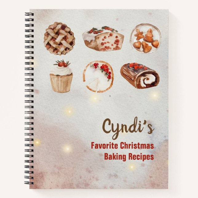 Carnet de recettes de pâtisserie de Noël (Devant)