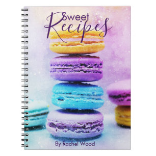 Carnet de recettes macaron avec modèle de nom