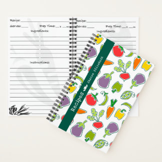 Carnet de recettes personnalisé Légumes de jardin