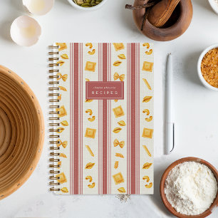 Carnet de recettes personnalisé Rayure du marché d