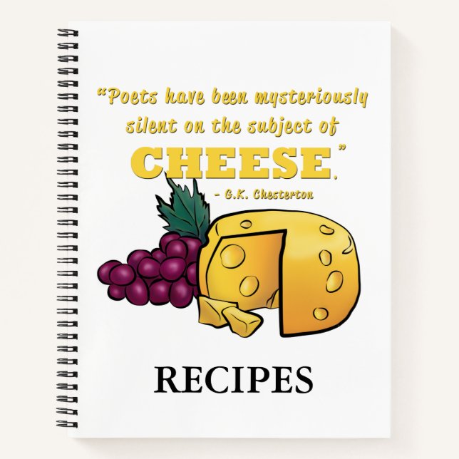 carnet de recettes "Poésie et fromage" (Devant)